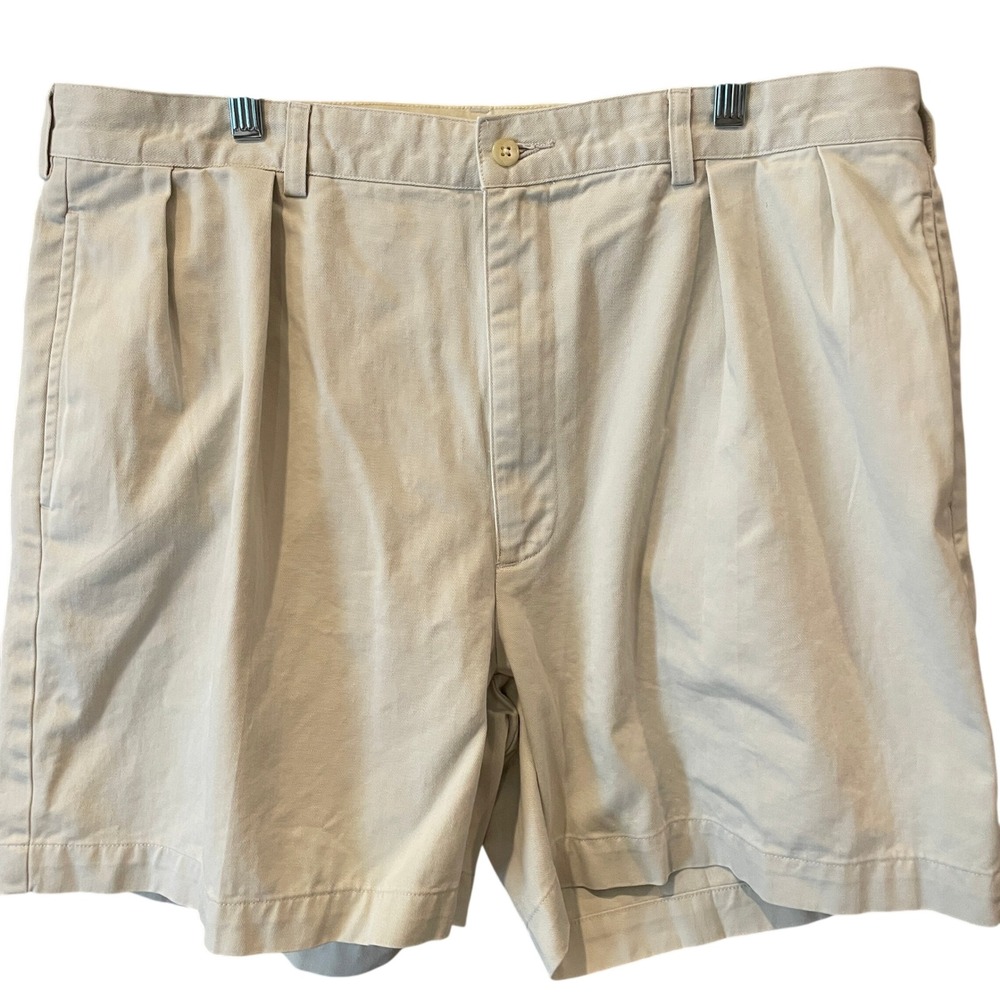 Polo Ralph Lauren Andrew Short Mens 38 Khaki Tan Pleated Chino Cotton Shorts